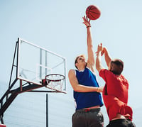 Rebounding a basketball shot-1