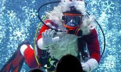 Scuba Santa at Adventure Aquarium in Camden, NJ