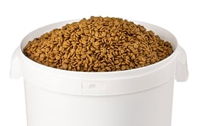 Enclose all pet food in a storage container to keep away insects and small animals from your vinyl shed.