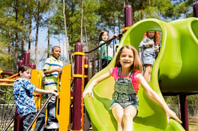 Recess and playing together outside of school are a great ways for kids to learn social skills.