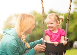 Toddler swings should be replaced with sling style swing as kids grow.