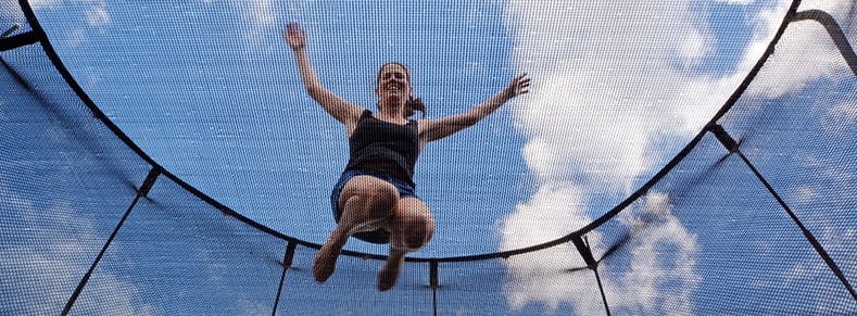 Trampolines are also great fun for adults.